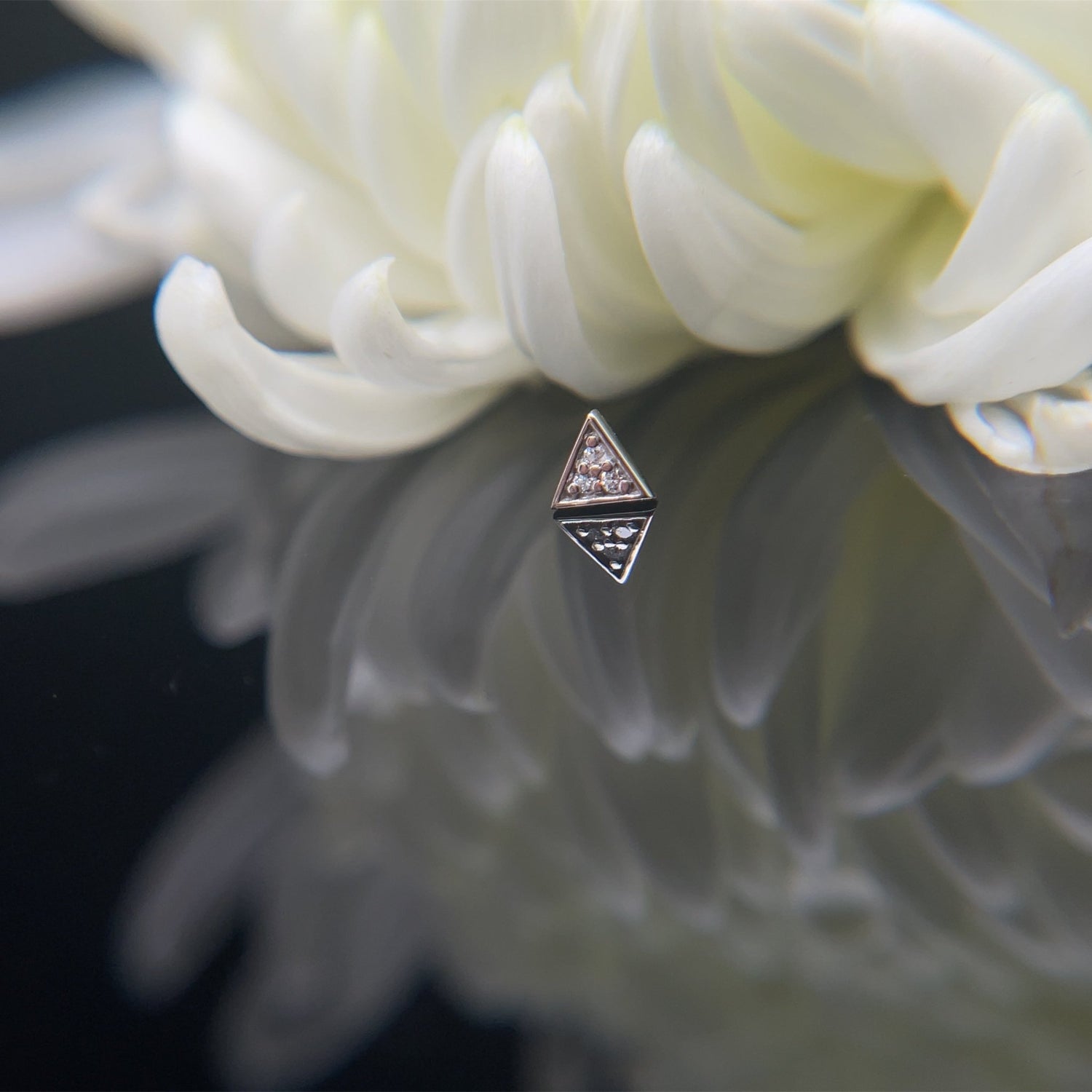 Micro Pave Triangle - Agave in Bloom