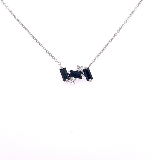 Mini Baguette Bar Necklace - Agave in Bloom