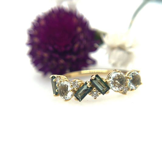 Mix Cut Gemstone Ring - Agave in Bloom