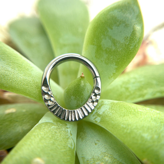 Monolith Niobium Seam Ring - Agave in Bloom