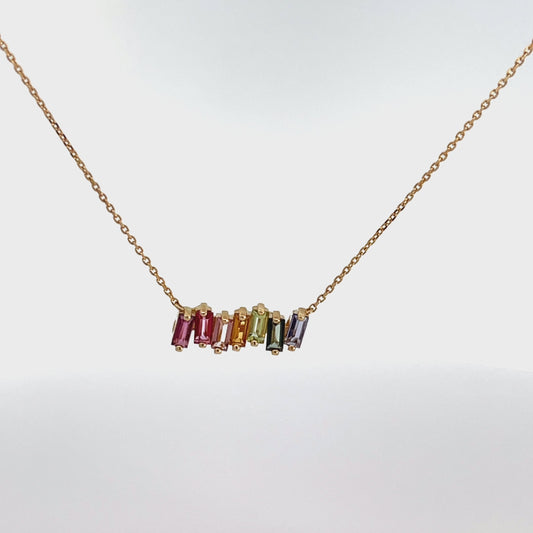 Rainbow Bar Necklace