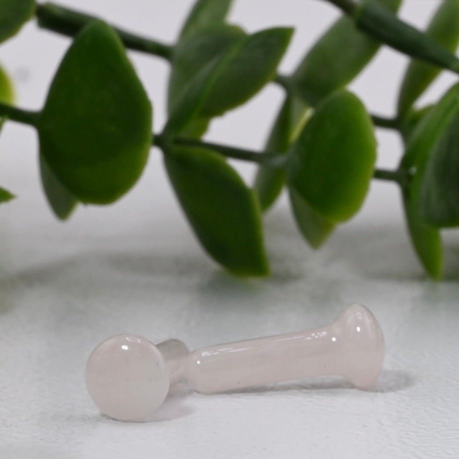 Rose Quartz Single Flare Plugs - Pair - Agave in Bloom