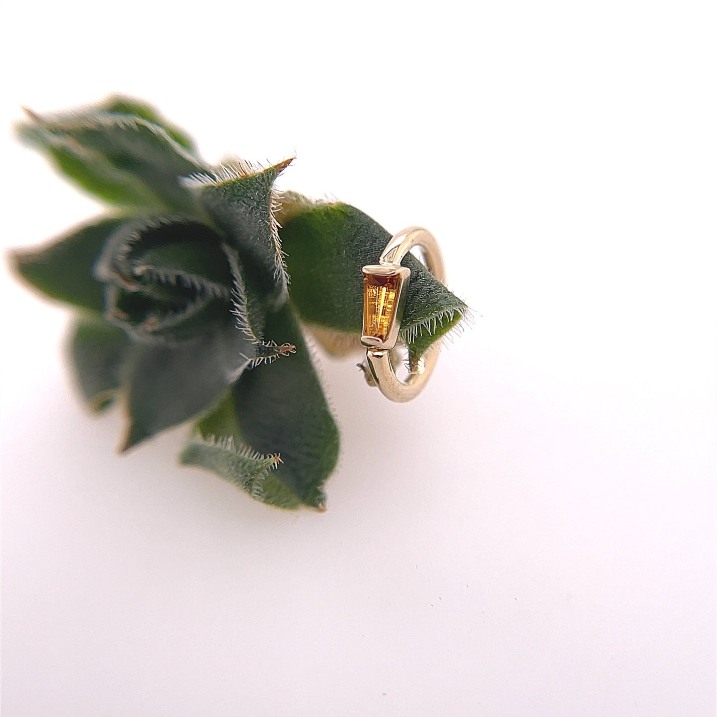 Tapered Baguette Fixed Ring - Agave in Bloom