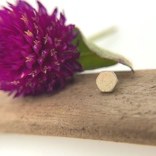 Threaded 4mm Flat Hexagon - Sandblasted Finish - Agave in Bloom