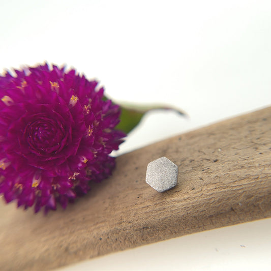 Threaded 4mm Flat Hexagon - Sandblasted Finish - Agave in Bloom