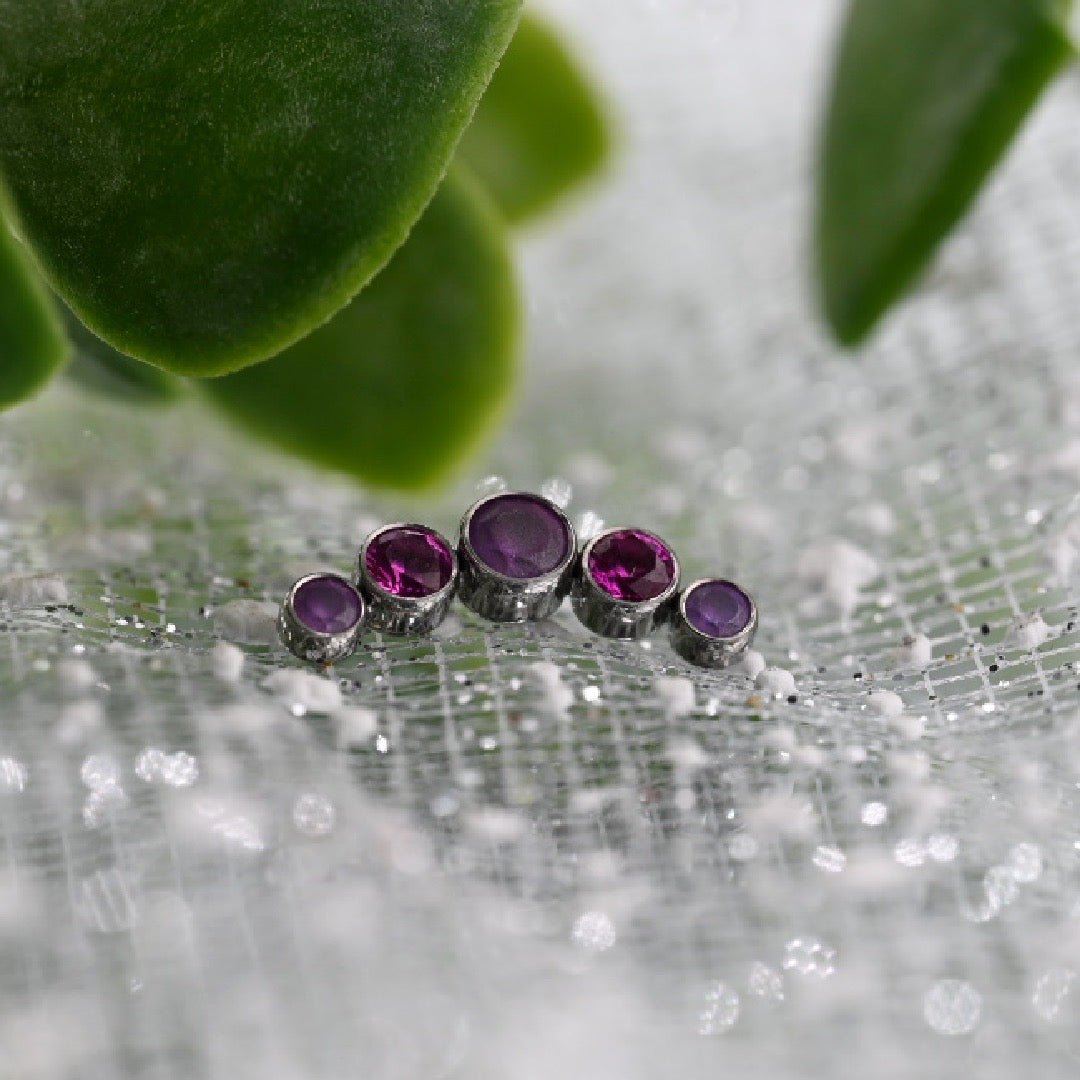 Titanium 5 Gem Arc - Threaded - Agave in Bloom