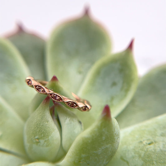 Violet Seam Ring - Navel Orientation - Agave in Bloom