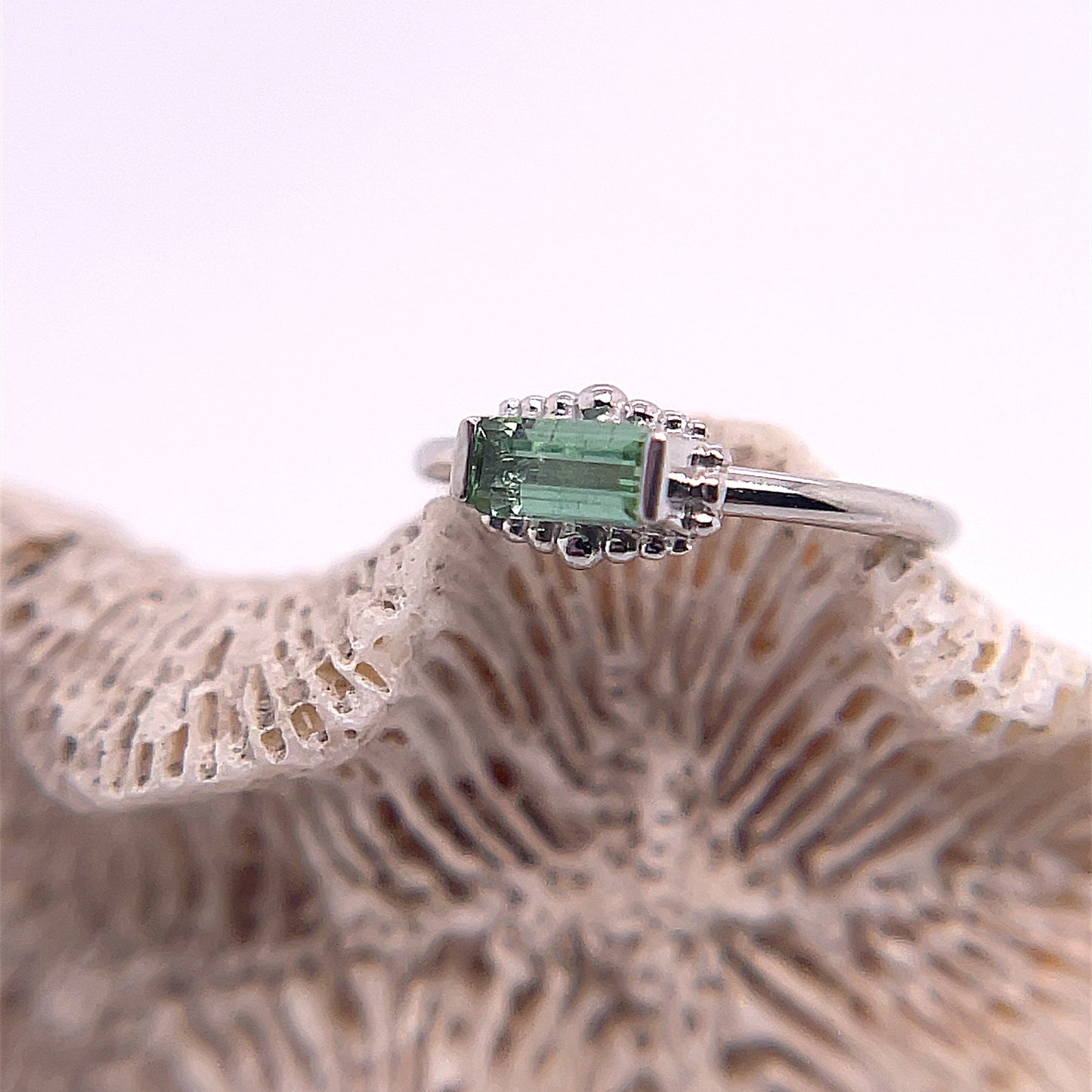 Beaded Baguette Fixed Ring