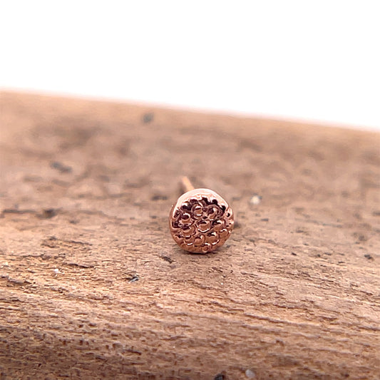 2.5mm Round Disc with Pave Texture