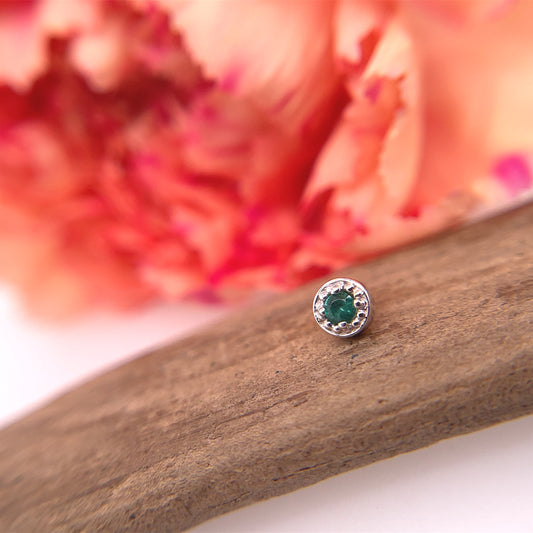 4mm Millgrain Prong - Threaded