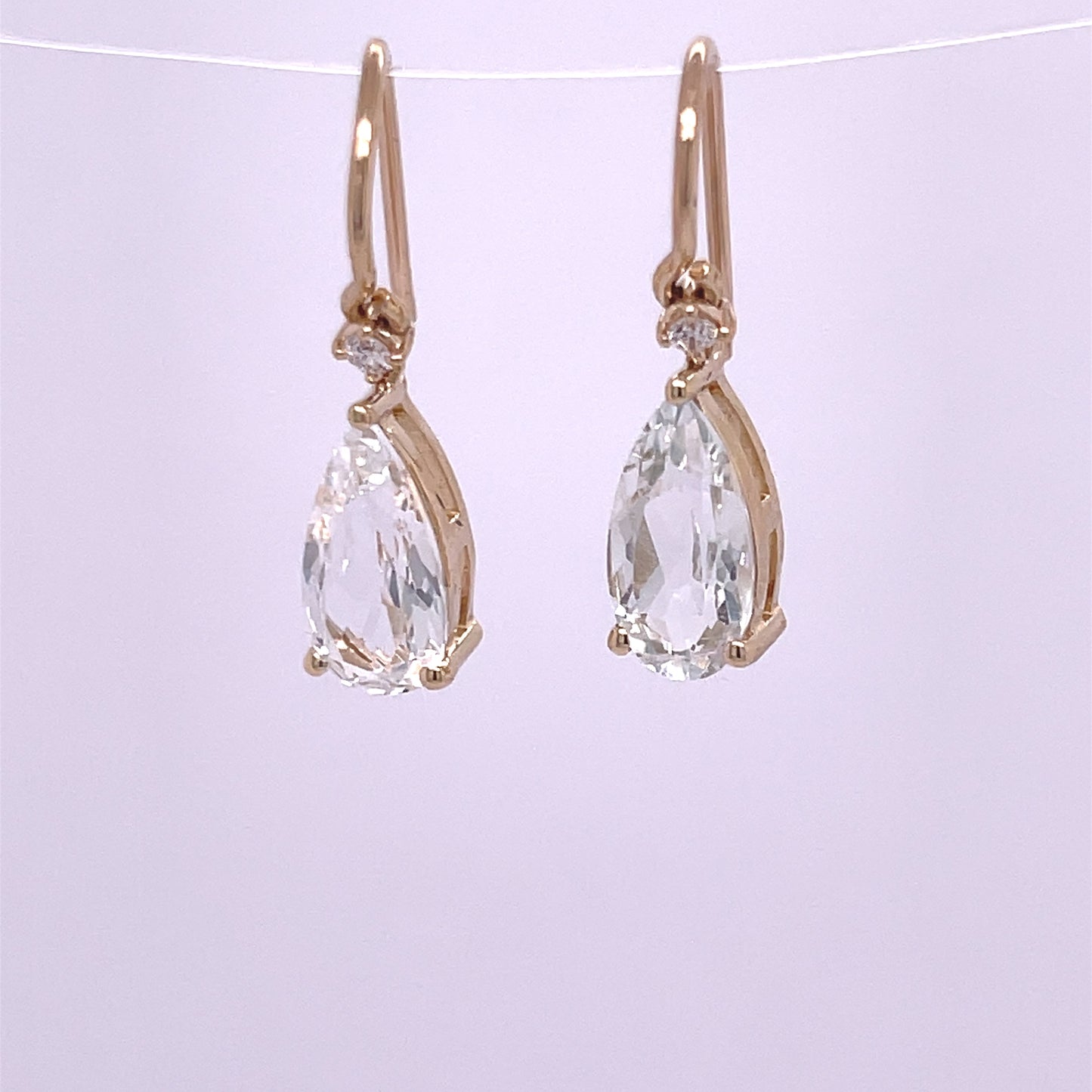 Simple Pear Drop Earrings - Pair