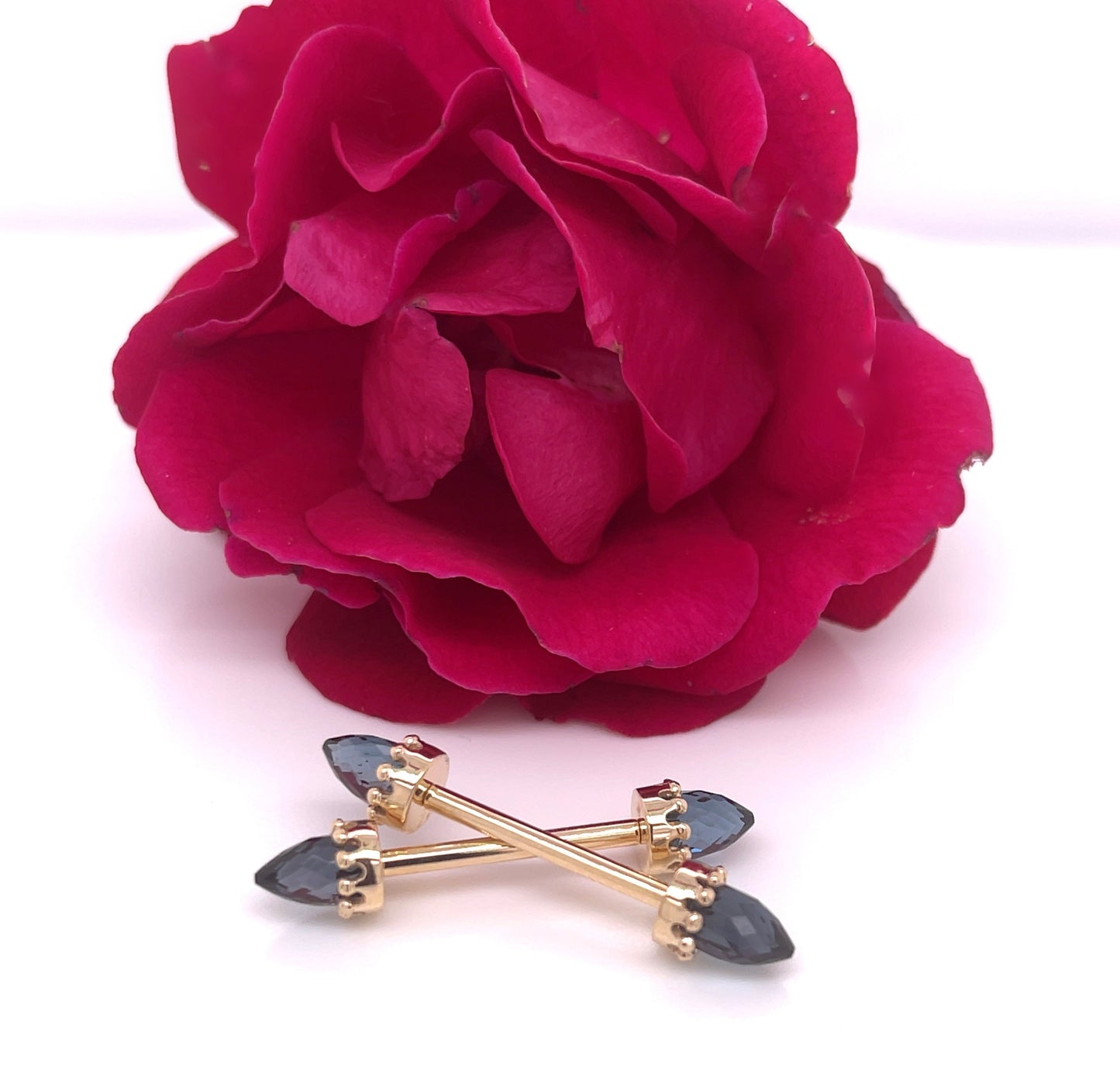 Crown Bullet Nipple Barbells Pair