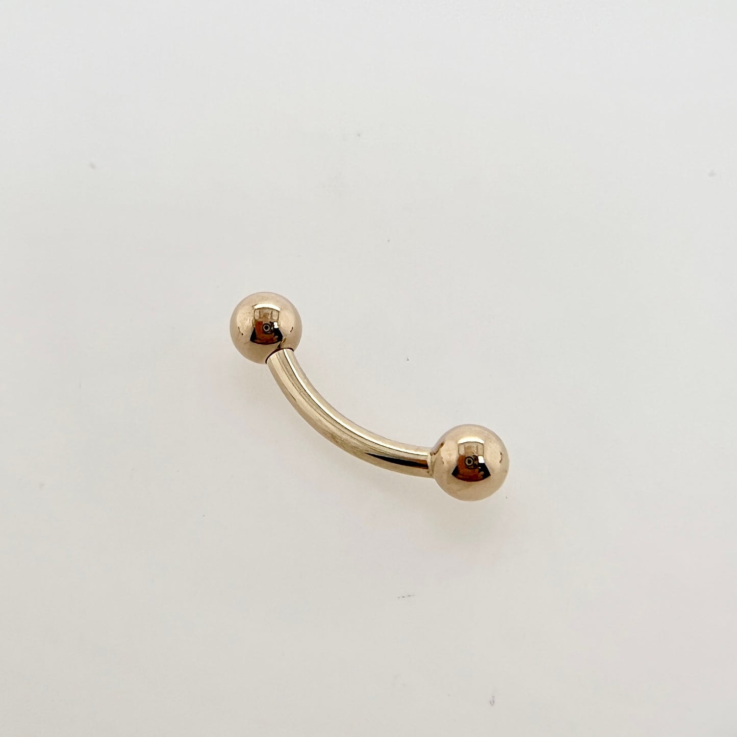 14g Curved Barbell with 1/8" Beads - Threaded